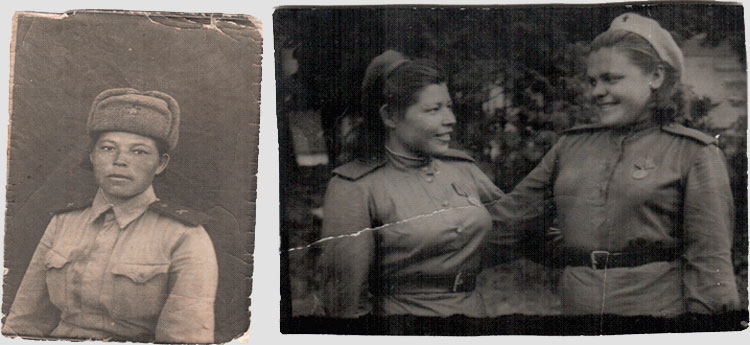 Марьям Хазбулатова с подругой на фото из семейного архива